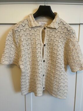 ZARA CROCHET CARDI